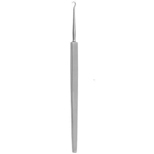 Cushing Thumb Forceps, Gutsch Handle, Scraper End, 7" (17.8 Cm), Tissue Forceps, 1x2 Teeth, Serrated, 